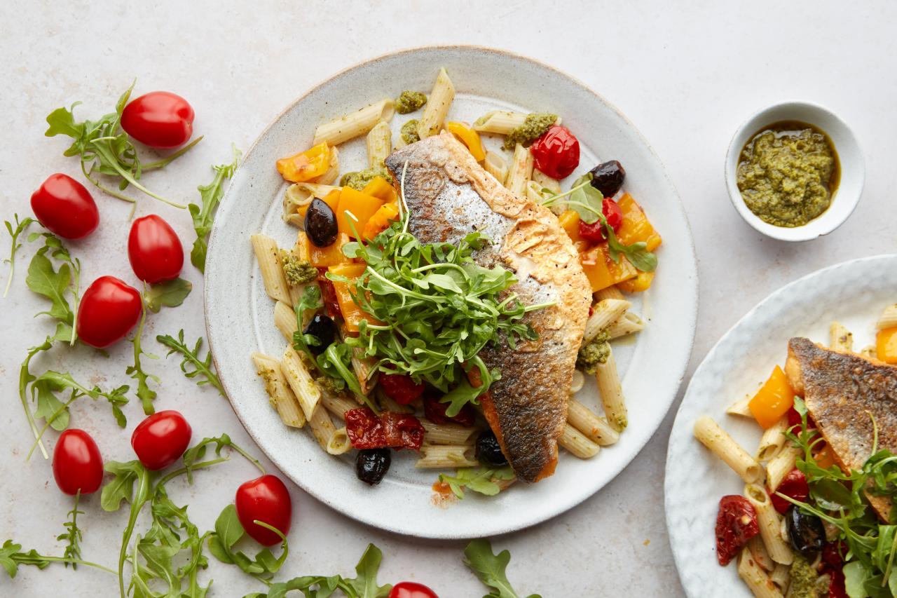 Pan-Fried Sea Bass With Pesto (Basil Pistou) | vlr.eng.br