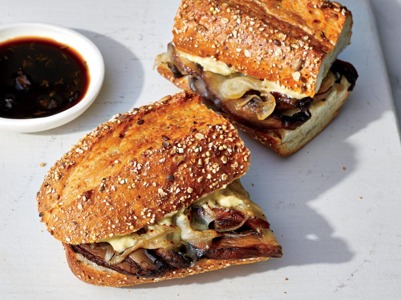 Plant-Based Mushroom French Dip Sandwiches Recipe | Cooking Light | MyRecipes