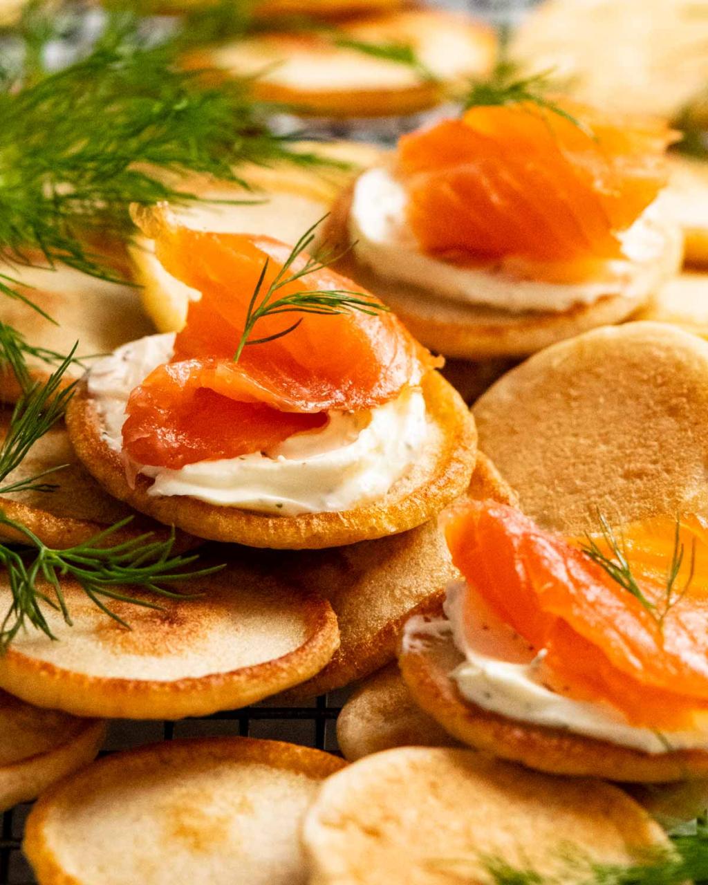 Blinis with smoked salmon | RecipeTin Eats