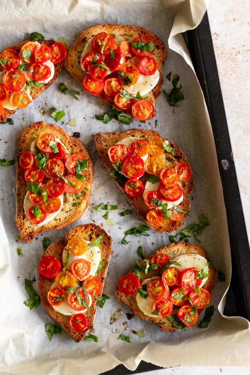 Cherry Tomato Bruschetta - Coco and Camellia