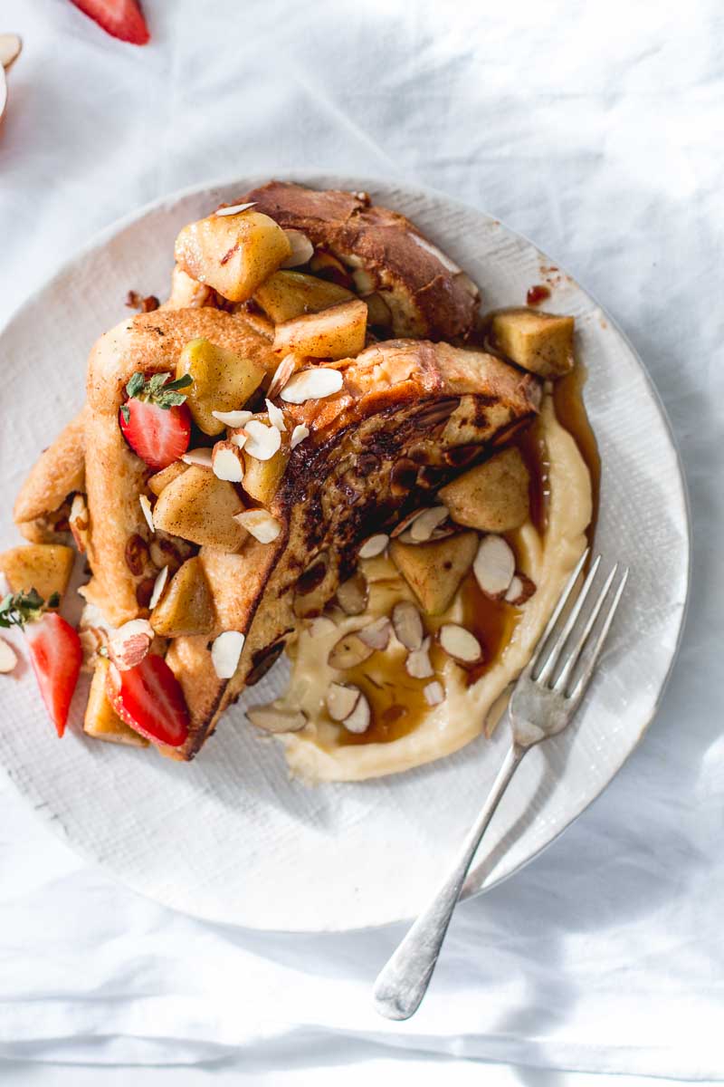 Almond-Crusted French Toast with Cinnamon Apple & Creme Patisserie | The  Brick Kitchen