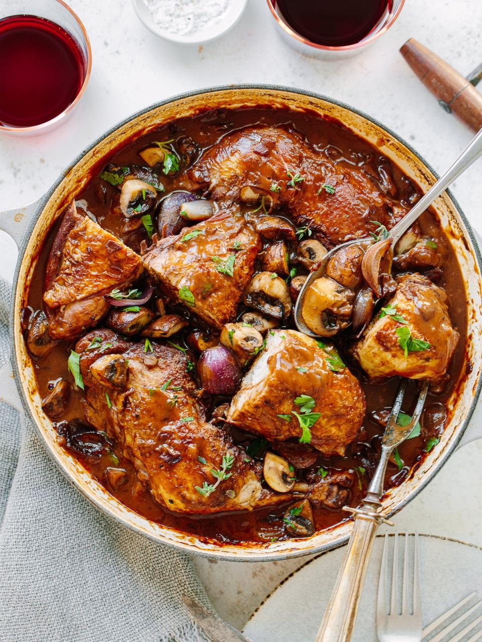 Classic Coq Au Vin - Familystyle Food