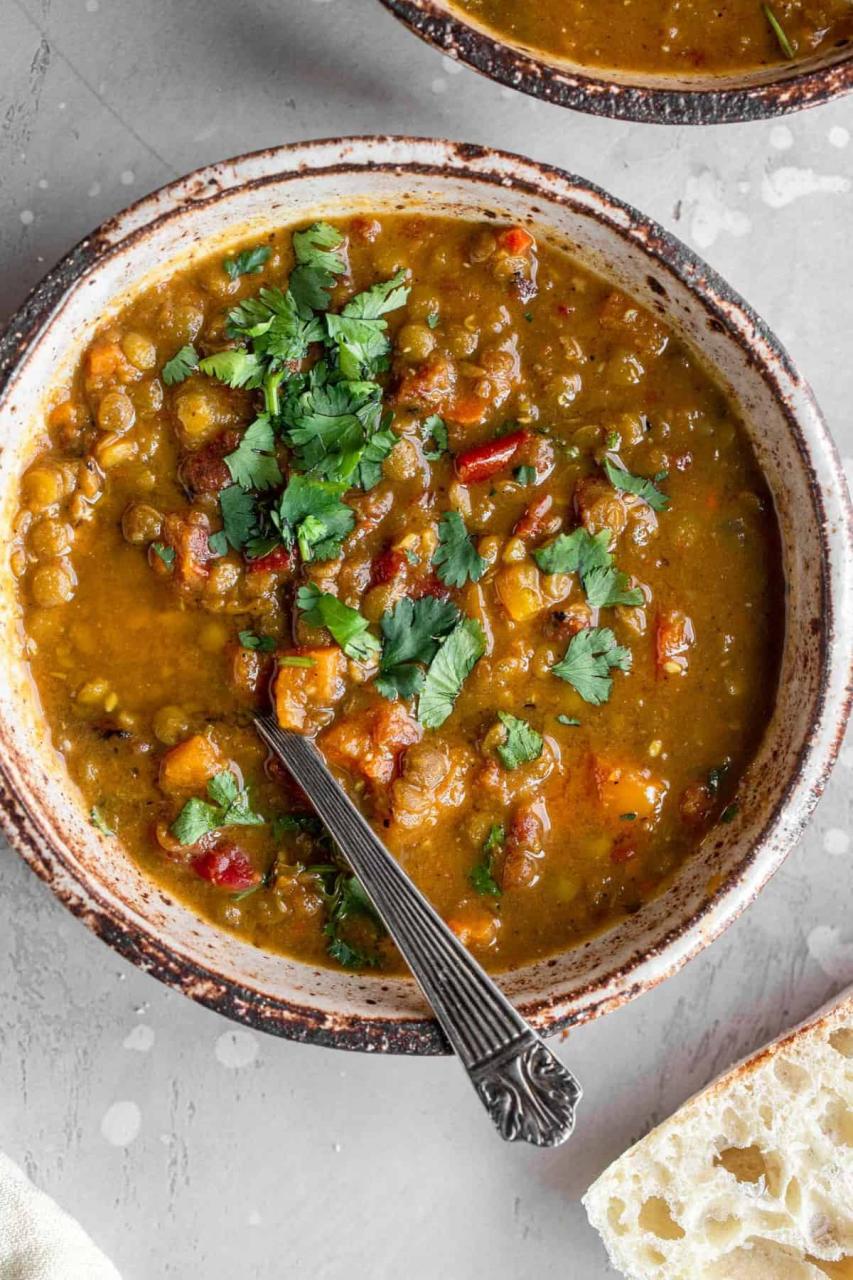 Vegan Coconut Curry Lentil Soup | Food Faith Fitness