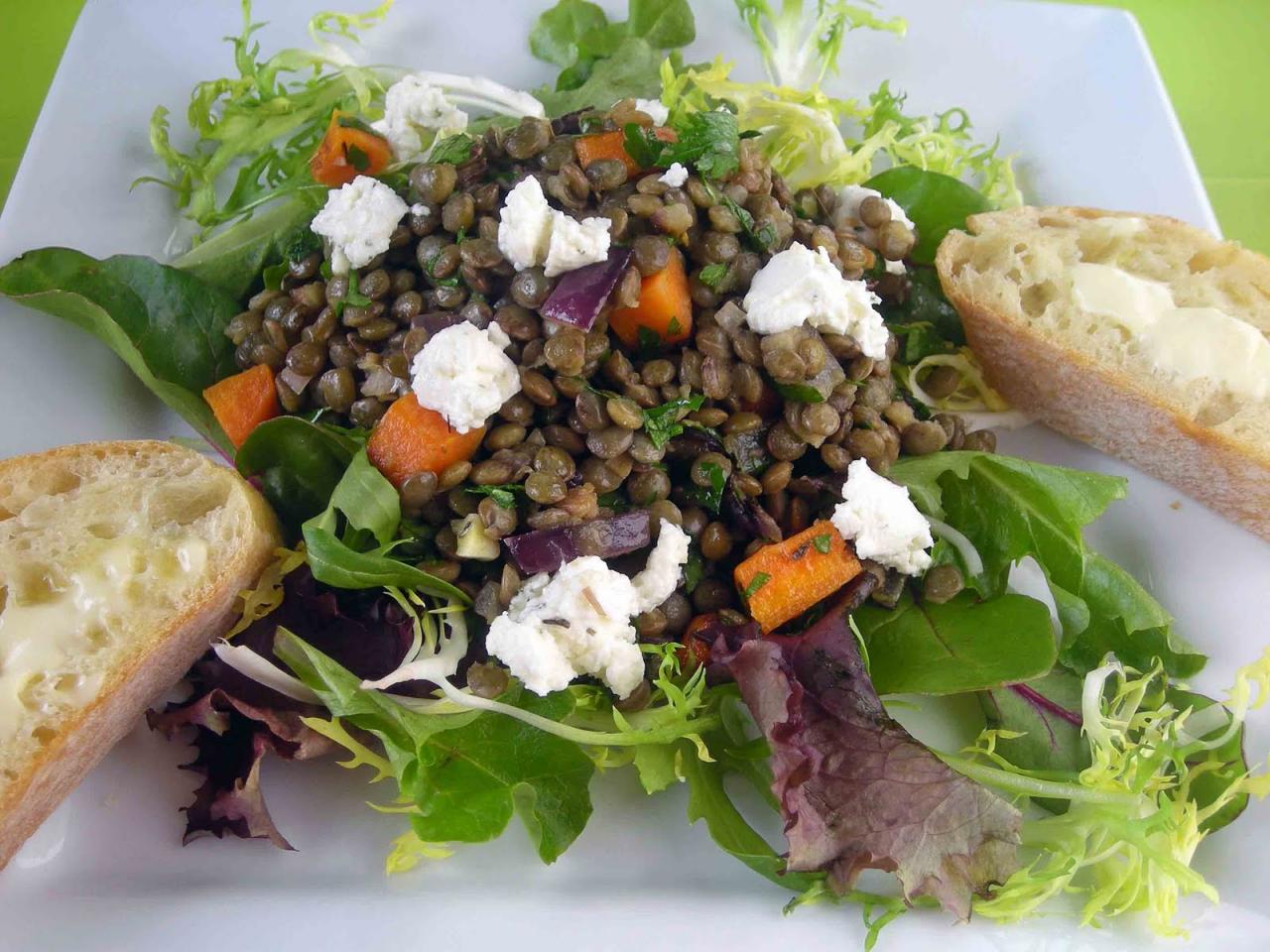 My Carolina Kitchen: French Lentil Salad with Goat Cheese and Fontaine de  Vaucluse in Provence