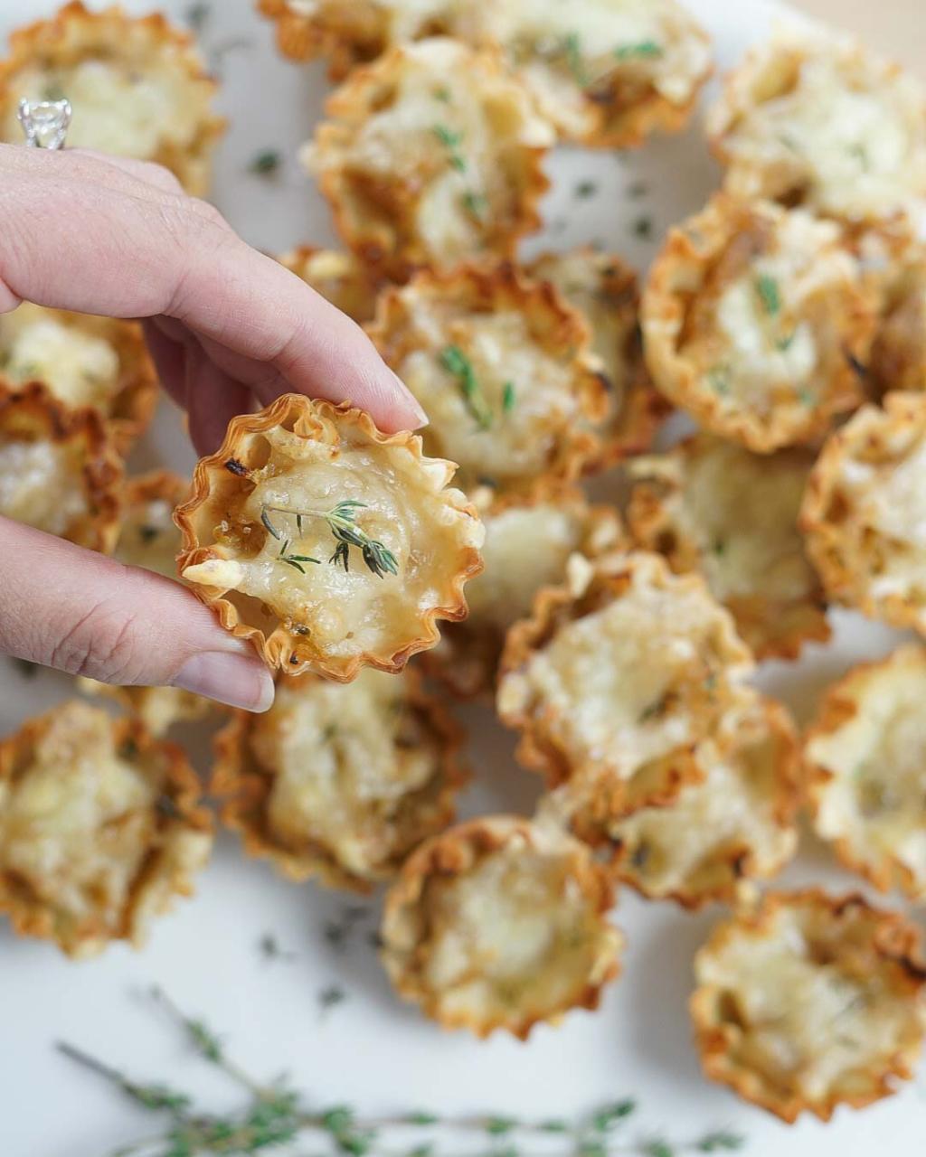 French Onion Tarts in Phyllo Shells | Couple in the Kitchen