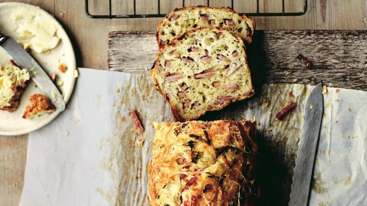 Savory Gruyère Bread With Ham Recipe | Epicurious