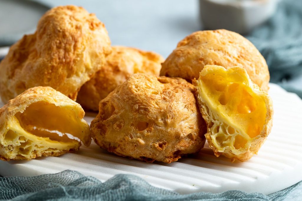 Cheese gougeres (French Cheese Puffs) - Mrs Jones's Kitchen