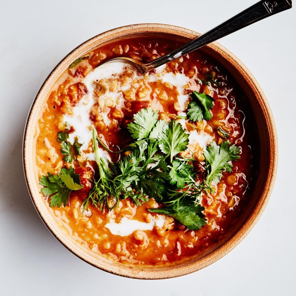 Curried Lentil, Tomato, and Coconut Soup Recipe | Bon Appétit