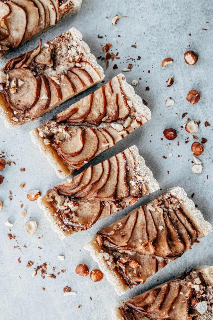 French Pear and Hazelnut Frangipane Tart - Emily Laurae