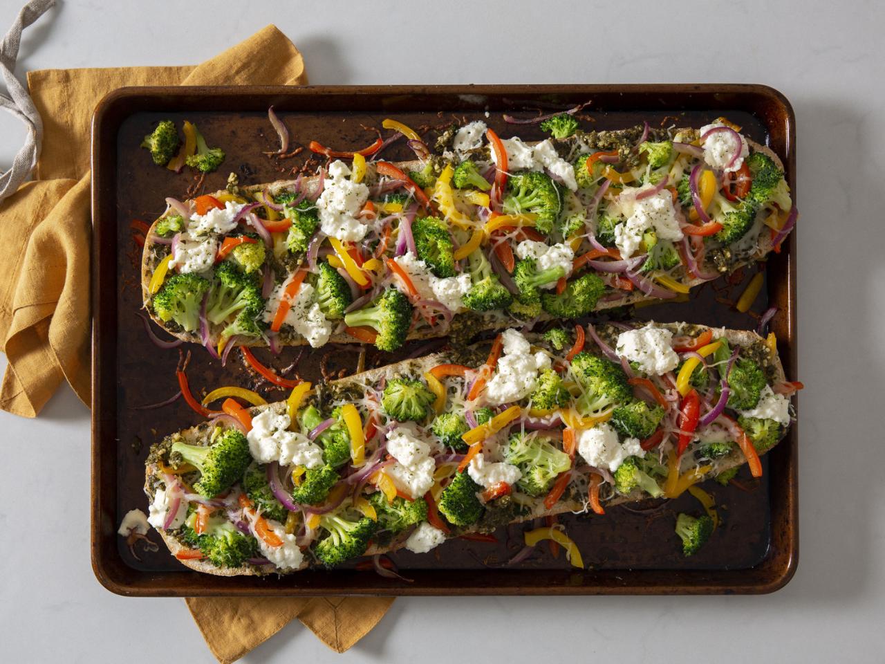 Pesto Vegetable French Bread Pizza