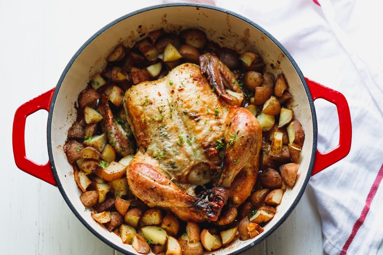 Whole Roast Chicken With Potatoes